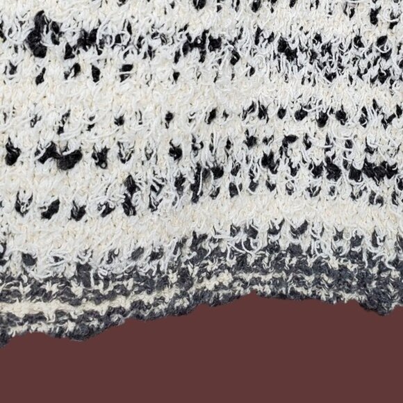 J.Crew Womens Ivory Black Space Dyed Textured Knit Pull On Mini Skirt Size M NWT - Picture 3 of 4